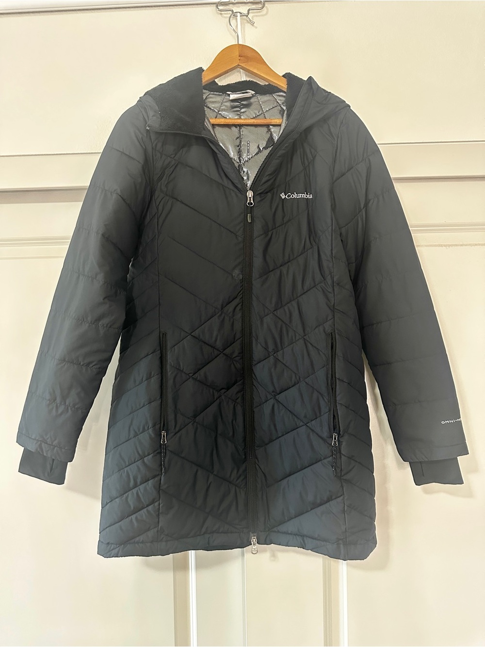Columbia Women's Black Hooded Quilted Puffer Coat